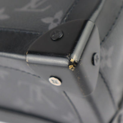 Louis Vuitton Soft Trunk Shoulder Bag M44730 PVC Leather Black Monogram Eclipse