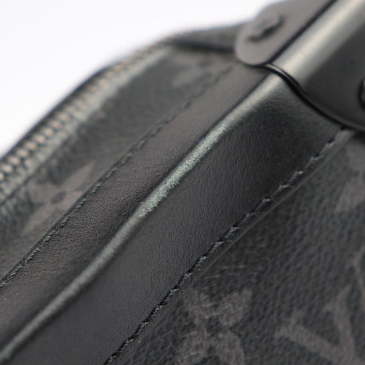 Louis Vuitton Soft Trunk Shoulder Bag M44730 PVC Leather Black Monogram Eclipse