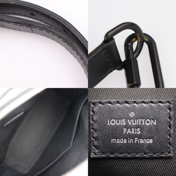 Louis Vuitton Soft Trunk Shoulder Bag M44730 PVC Leather Black Monogram Eclipse