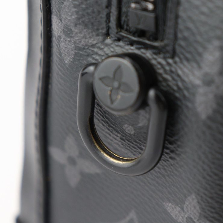 Louis Vuitton Soft Trunk Shoulder Bag M44730 PVC Leather Black Monogram Eclipse