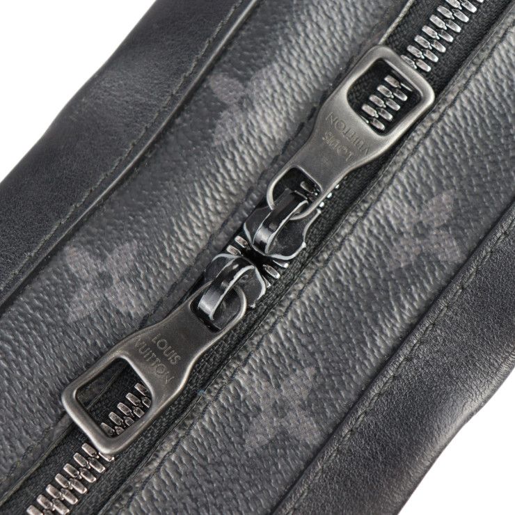 Louis Vuitton Soft Trunk Shoulder Bag M44730 PVC Leather Black Monogram Eclipse