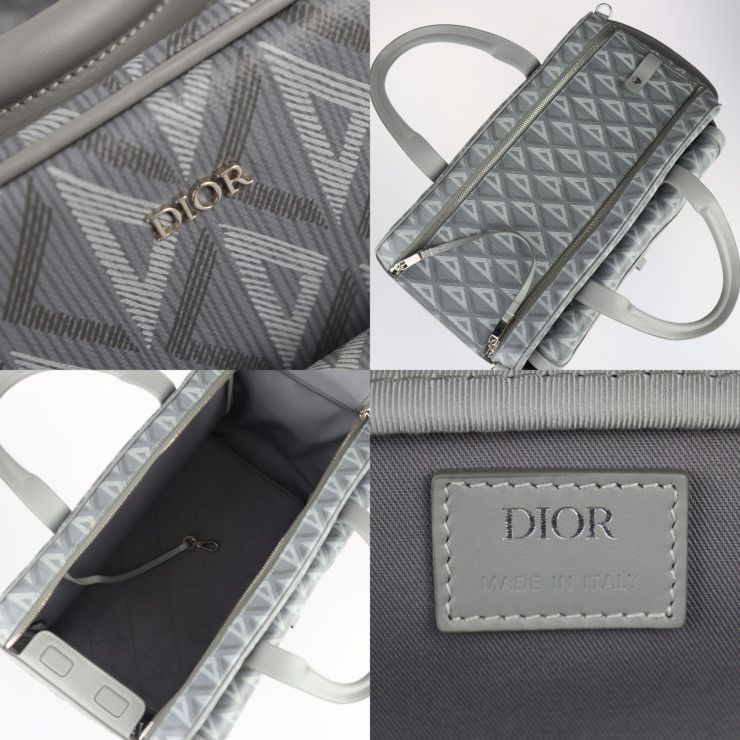 DIOR Hit The Road Pet Carry Bag Boston Bag 1esdu035cdp_h42e PVC Leather Gray