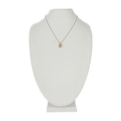 Christian DIOR Necklace - Metal Gold Rhinestone CD Logo