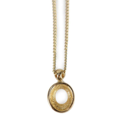 Christian DIOR Necklace - Metal Gold Rhinestone CD Logo