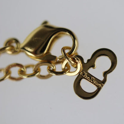 Christian DIOR Necklace - Metal Gold Rhinestone CD Logo