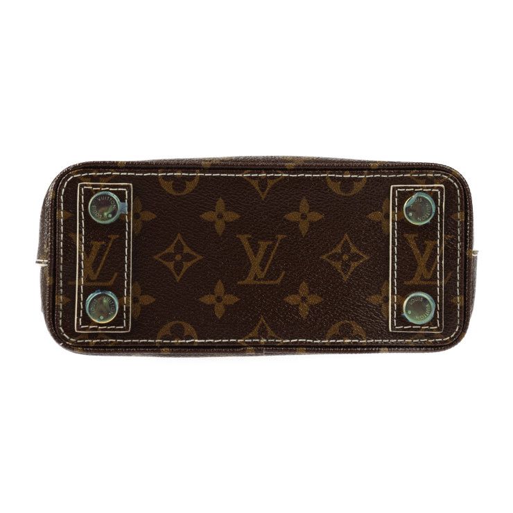 Louis Vuitton Shiny Monogram Lock It BB Handbag M40599 PVC Leather Brown Ivory