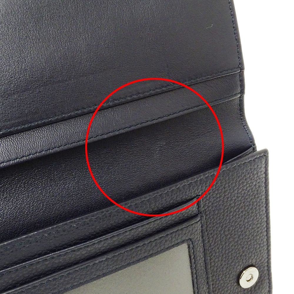 Dior Wallet Women'S Brand Shoulder Wallet Leather Navy Long Wallet Navy