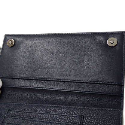 Dior Wallet Women'S Brand Shoulder Wallet Leather Navy Long Wallet Navy