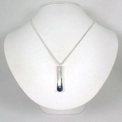 Tiffany & Co 925 1837 Bar Pendant Necklace j103-57