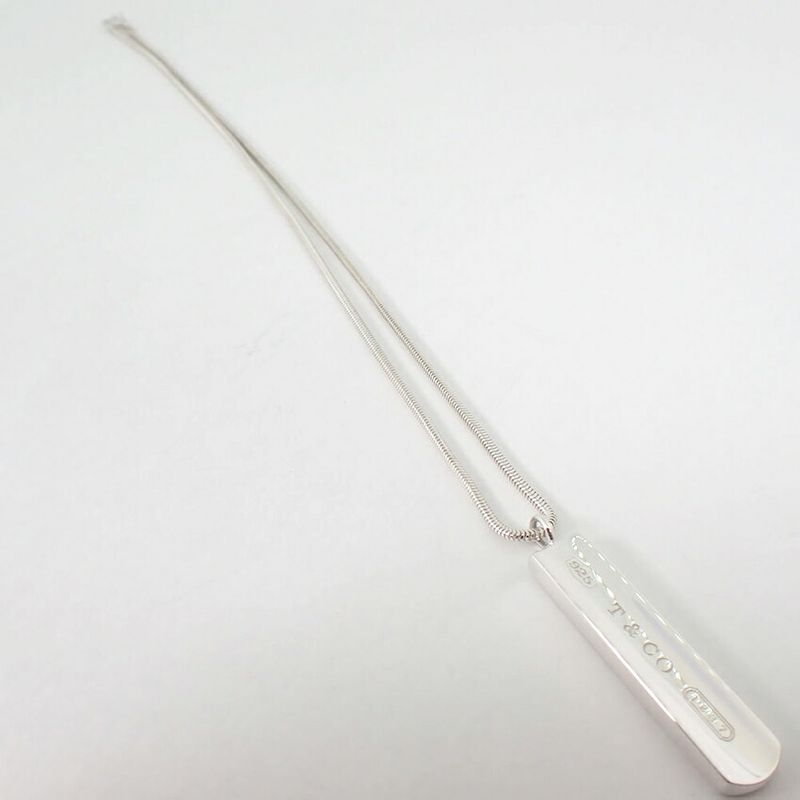 Tiffany & Co 925 1837 Bar Pendant Necklace j103-57