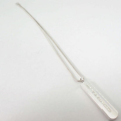 Tiffany & Co 925 1837 Bar Pendant Necklace j103-57