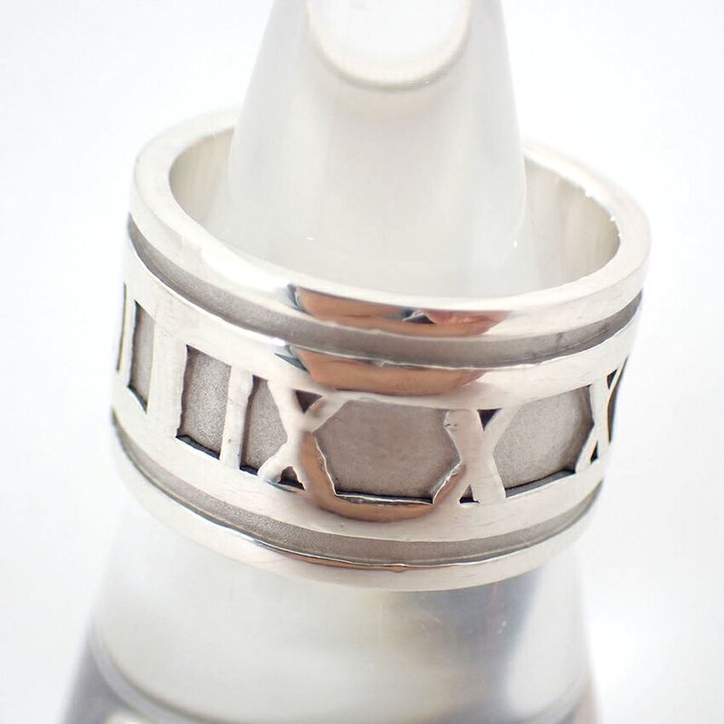Tiffany & Co 925 Atlas Wide Ring No 12 j102-31