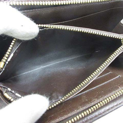 Louis Vuitton Damier Portmonnaie Zip Long Wallet N61728 Ebne Long Wallet Round