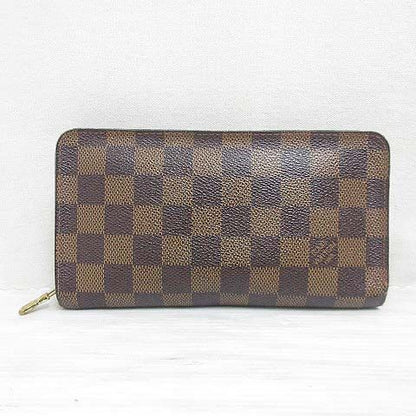 Louis Vuitton Damier Portmonnaie Zip Long Wallet N61728 Ebne Long Wallet Round