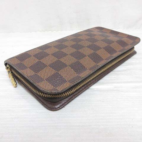 Louis Vuitton Damier Portmonnaie Zip Long Wallet N61728 Ebne Long Wallet Round