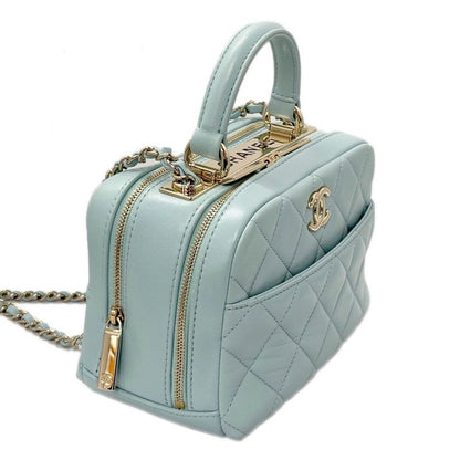 Chanel Quilted Chain Shoulder Bag Lambskin Trendy CC Mizuiro Champagne Gold