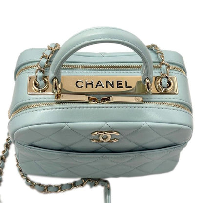 Chanel Quilted Chain Shoulder Bag Lambskin Trendy CC Mizuiro Champagne Gold