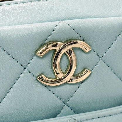 Chanel Quilted Chain Shoulder Bag Lambskin Trendy CC Mizuiro Champagne Gold