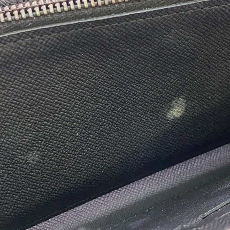 Louis Vuitton M11611 Round Zip Wallet Long Black Men's