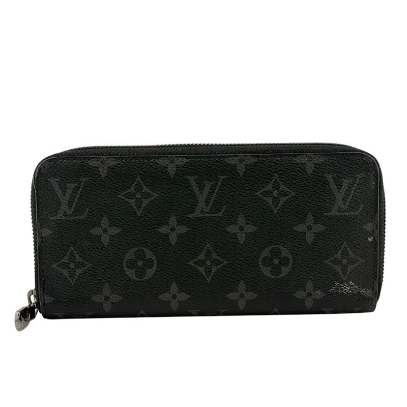 Louis Vuitton M11611 Round Zip Wallet Long Black Men's