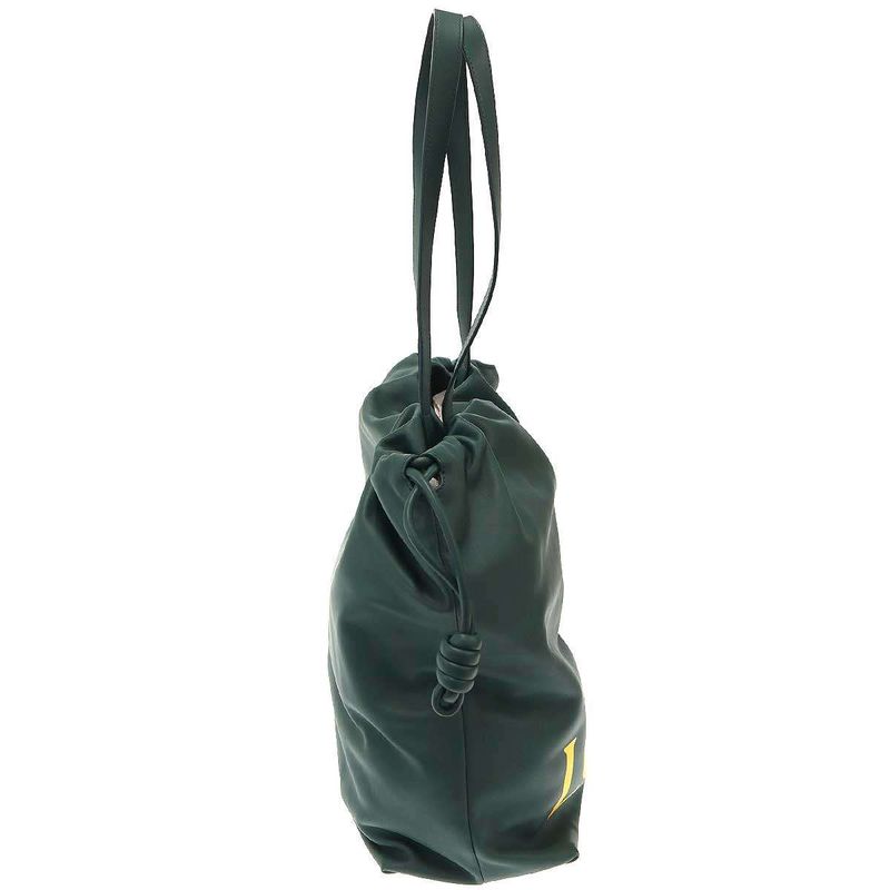 Loewe Flamenco Logo Leather Tote Flamenco Leather Large Tote Bag Green