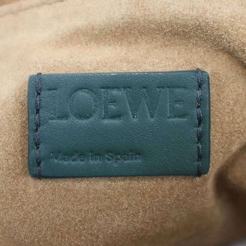 Loewe Flamenco Logo Leather Tote Flamenco Leather Large Tote Bag Green