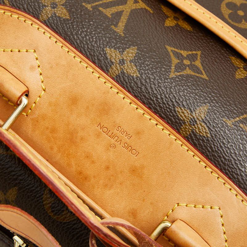 Louis Vuitton Monogram Deauville M47270 Brown PVC Leather Women Louis Vuitton