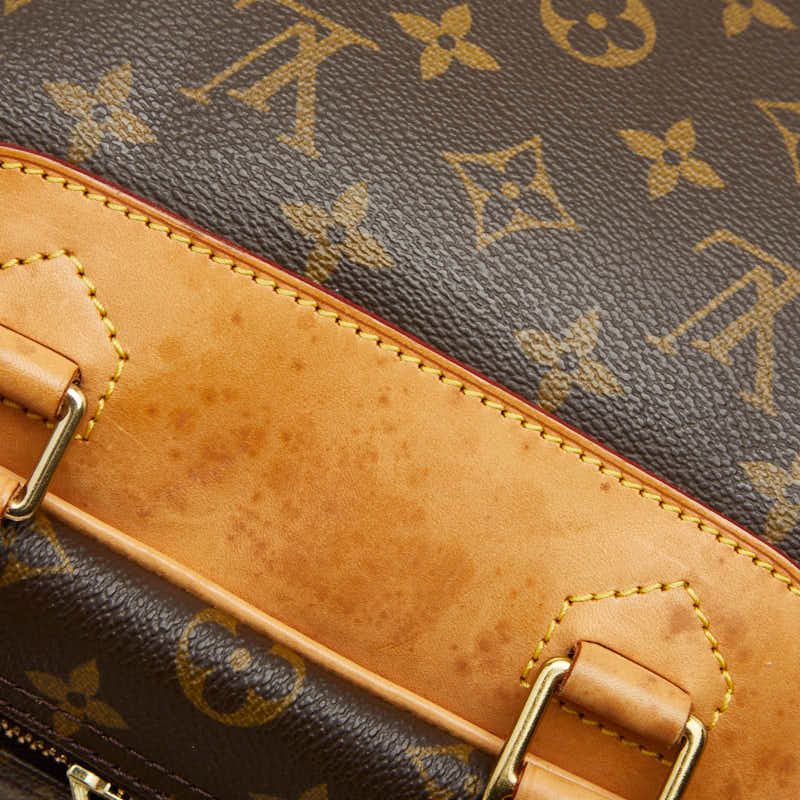 Louis Vuitton Monogram Deauville M47270 Brown PVC Leather Women Louis Vuitton