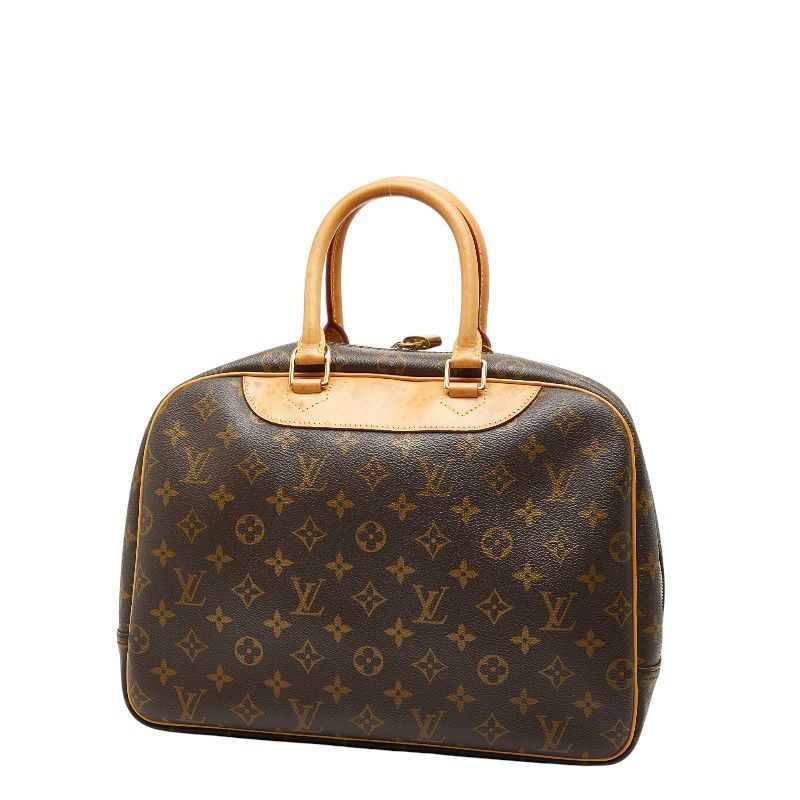 Louis Vuitton Monogram Deauville M47270 Brown PVC Leather Women Louis Vuitton