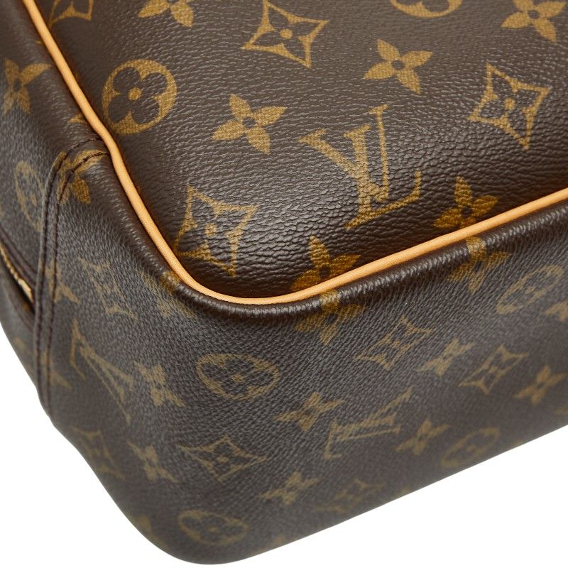 Louis Vuitton Monogram Deauville M47270 Brown PVC Leather Women Louis Vuitton