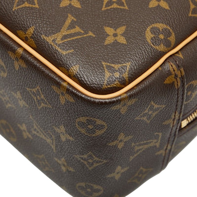 Louis Vuitton Monogram Deauville M47270 Brown PVC Leather Women Louis Vuitton