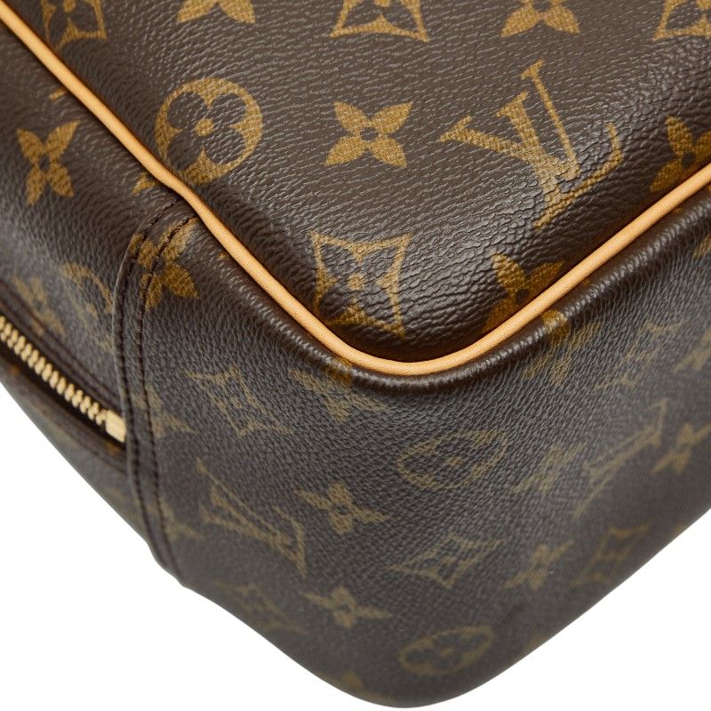 Louis Vuitton Monogram Deauville M47270 Brown PVC Leather Women Louis Vuitton