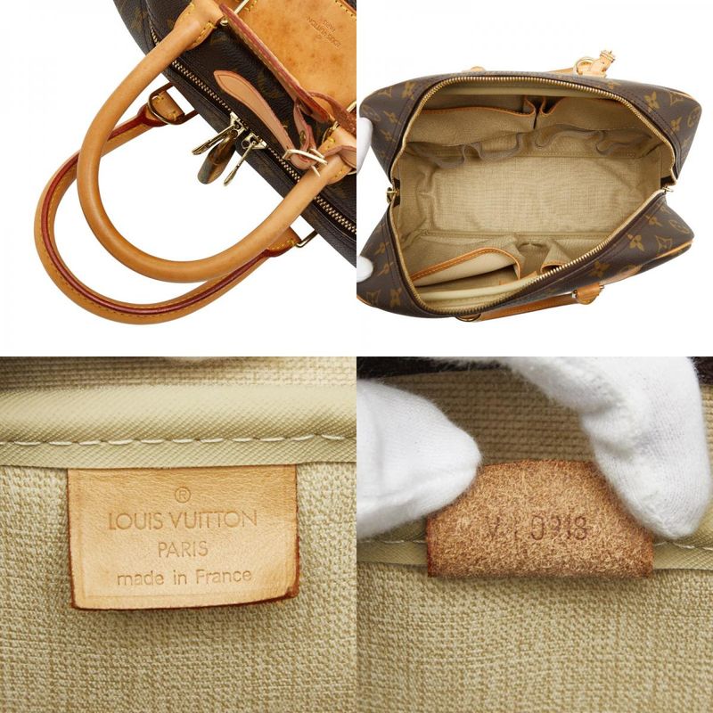 Louis Vuitton Monogram Deauville M47270 Brown PVC Leather Women Louis Vuitton