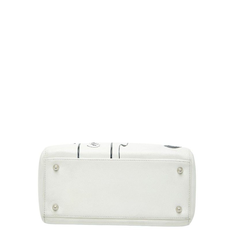 Dior Lady Dior Paradise Handbag Shoulder Bag 2WAY White Leather Women's Dior