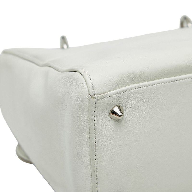 Dior Lady Dior Paradise Handbag Shoulder Bag 2WAY White Leather Women's Dior