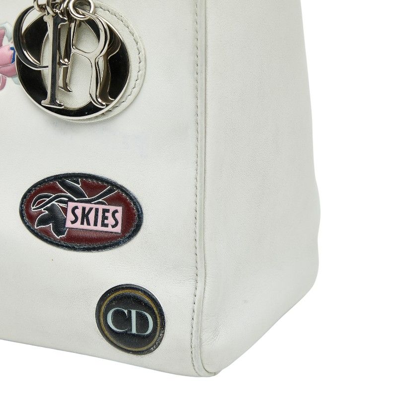 Dior Lady Dior Paradise Handbag Shoulder Bag 2WAY White Leather Women's Dior