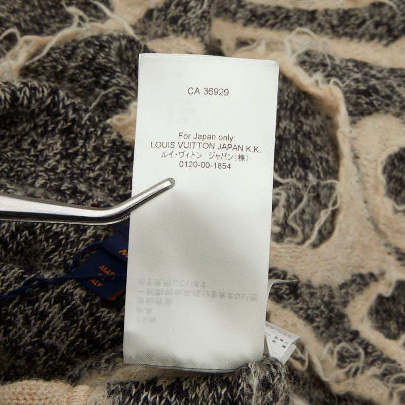 Louis Vuitton Knit Bermuda Pants Size M Gray Off-white Wool Linen Cotton Alpaca