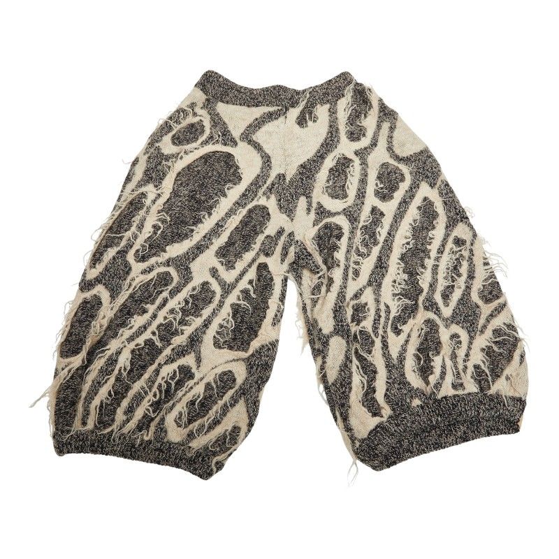 Louis Vuitton Knit Bermuda Pants Size M Gray Off-white Wool Linen Cotton Alpaca