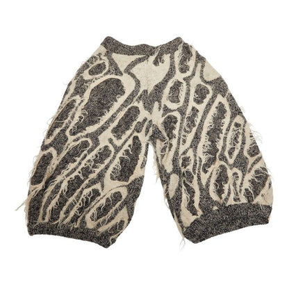 Louis Vuitton Knit Bermuda Pants Size M Gray Off-white Wool Linen Cotton Alpaca