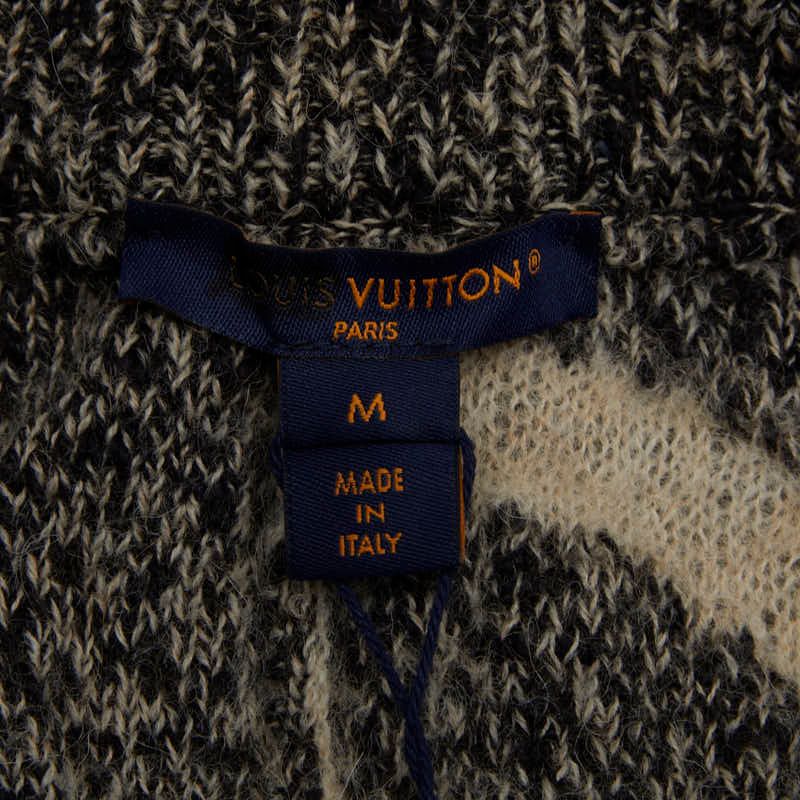Louis Vuitton Knit Bermuda Pants Size M Gray Off-white Wool Linen Cotton Alpaca
