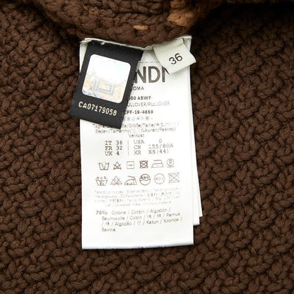Fendi Knit Vest Size 36 Brown Cotton Nylon Women's Fendi