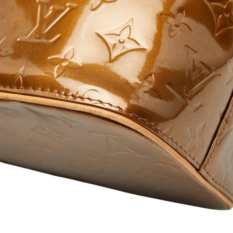 Louis Vuitton Monogram Vernis Houston Handbag Tote Bag M91122 Bronze Brown