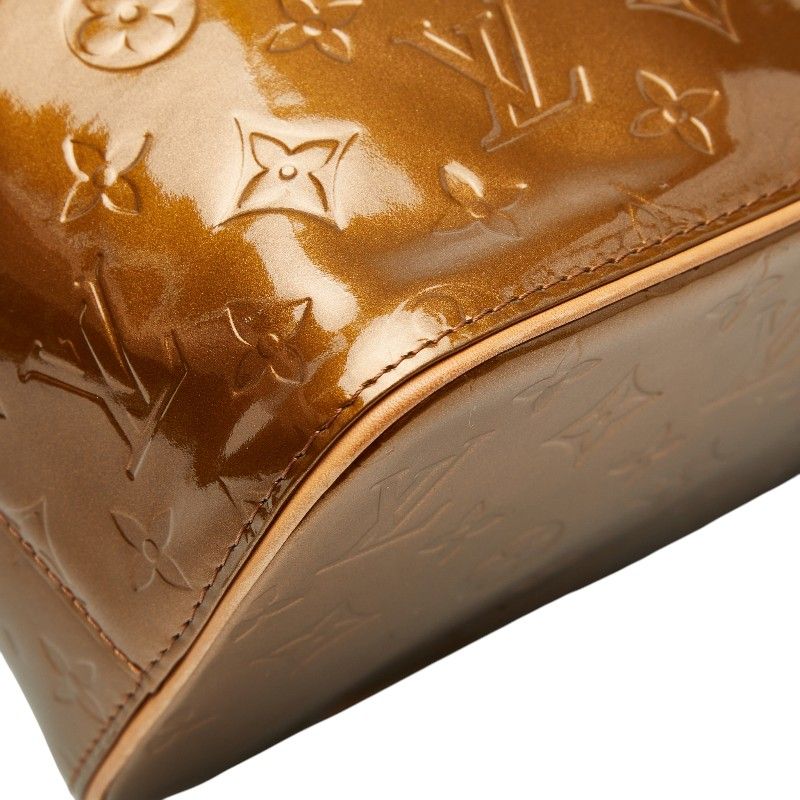 Louis Vuitton Monogram Vernis Houston Handbag Tote Bag M91122 Bronze Brown