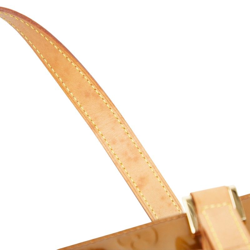 Louis Vuitton Monogram Vernis Houston Handbag Tote Bag M91122 Bronze Brown