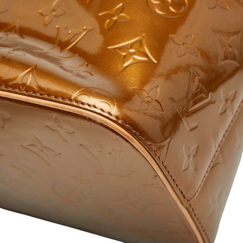 Louis Vuitton Monogram Vernis Houston Handbag Tote Bag M91122 Bronze Brown