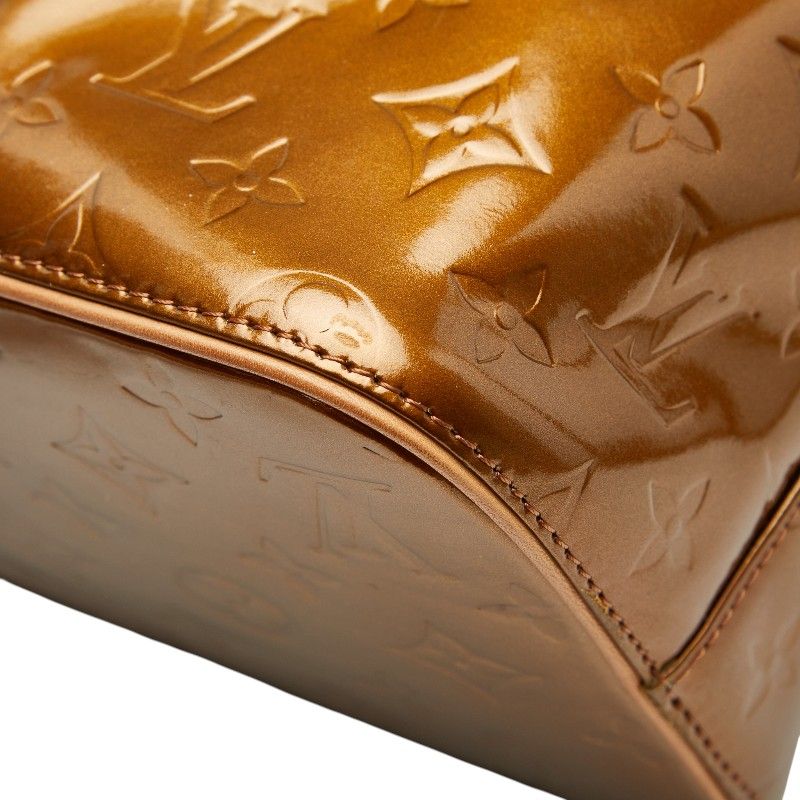 Louis Vuitton Monogram Vernis Houston Handbag Tote Bag M91122 Bronze Brown
