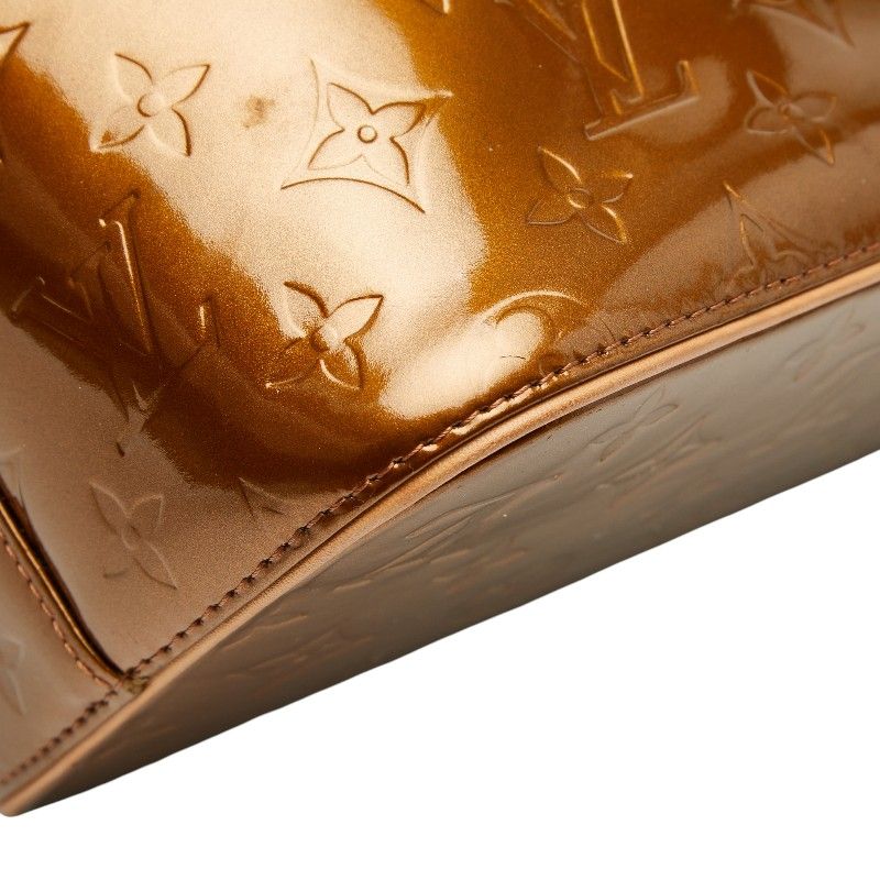 Louis Vuitton Monogram Vernis Houston Handbag Tote Bag M91122 Bronze Brown