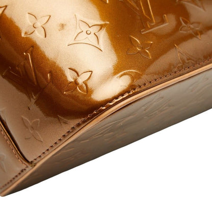 Louis Vuitton Monogram Vernis Houston Handbag Tote Bag M91122 Bronze Brown