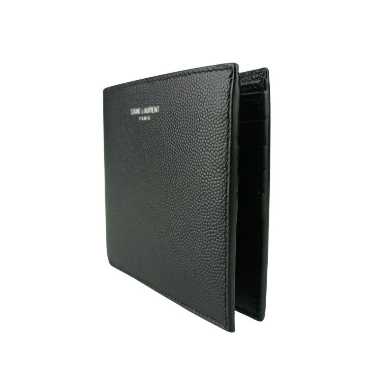 Saint Laurent Wallet Coin Case Bifold Wallet 396307 Black Leather Men's Ultra