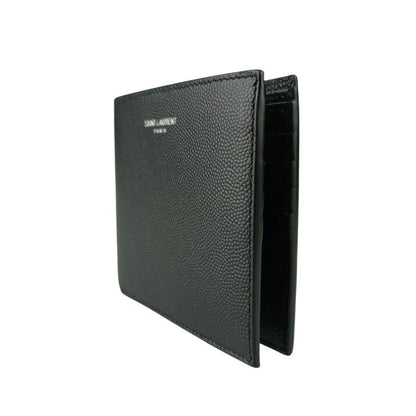 Saint Laurent Wallet Coin Case Bifold Wallet 396307 Black Leather Men's Ultra